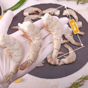 Креветки Ваннамей с/м без головы в панцире, 26-30 шт в фунте, 1 кг (57-66 шт в килограмме, Индия)