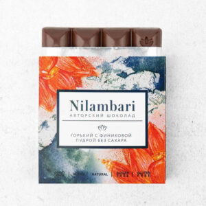 Шоколад горький с финиковой пудрой без сахара Nilambari 63%