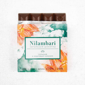 Горький шоколад Nilambari с кедровым орехом 60%