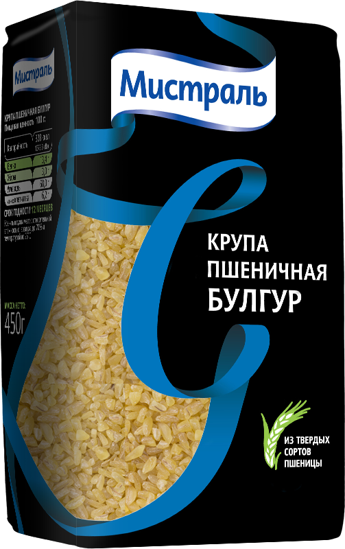 Крупа Мистраль пшеничная из твердых сортов пшеницы Булгур, 500 гр
