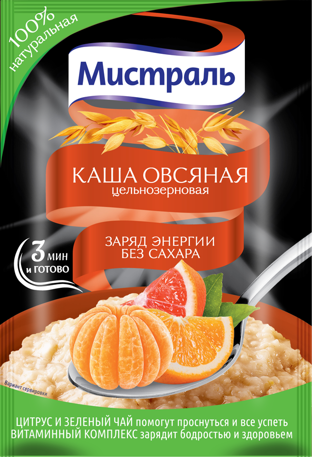 Каша овсяная Мистраль Заряд энергии, 40 г