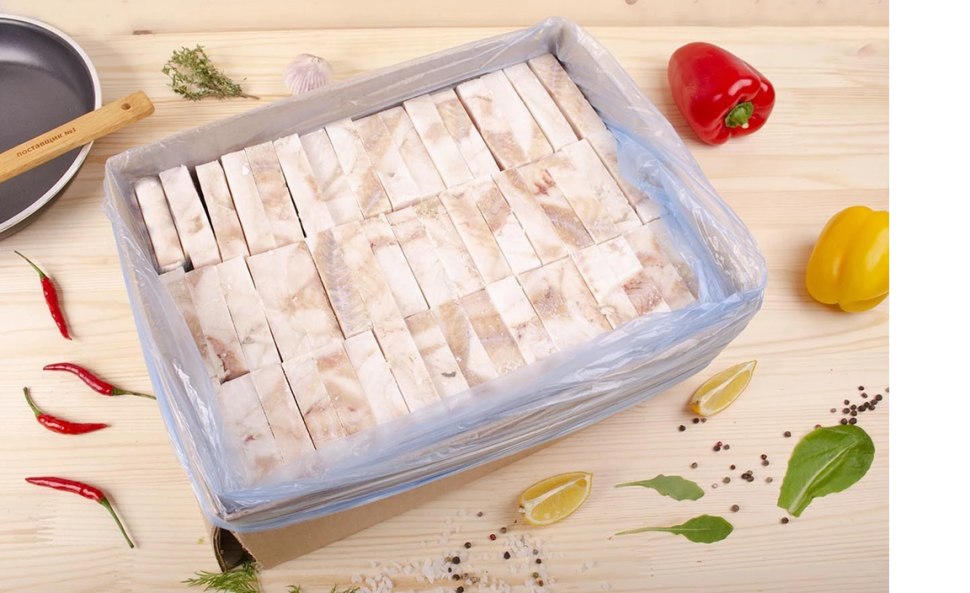 Минтай филе без кожи и костей (морская заморозка) с/м порционный 1 кг