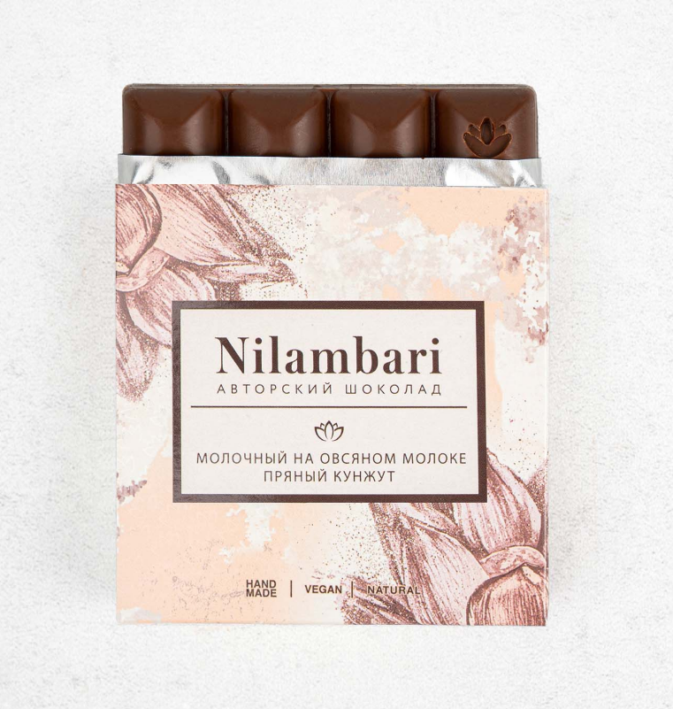 Молочный шоколад Nilambari "Пряный кунжут"
