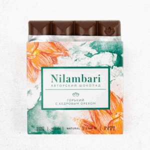 Горький шоколад Nilambari с кедровым орехом 60%